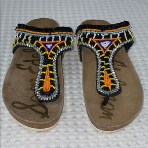 SAM EDELMAN OLIVIE 2 BEADED THONG SANDALS FTL-03-049